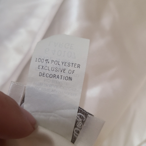 Cinema Etoile Ivory Satin Lace Crochet Sleepwear Slip Tank Top Lingerie - Picture 4 of 5